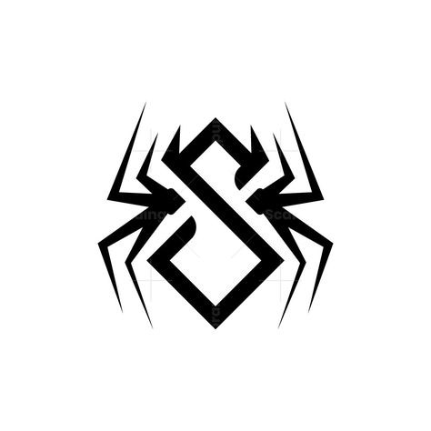 Combination S and Spider Looks Modern and Creative S Logos Ideas, Oc Logo Design Letter, Spidersona Logo, S Design Letter, Spider Logo Design, Spider Web Logo, Cool Logo Ideas, Spider Emblem, Spider Symbol