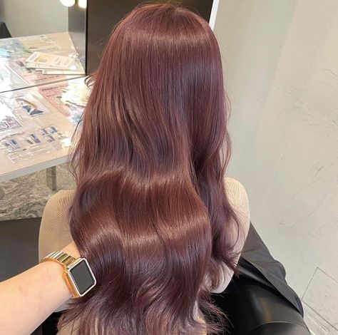 Pinkish Brown Hair, Hair Color For Warm Skin Tones, Pelo Color Vino, Hair Color For Brown Skin, Korean Hair Color, Hair Color Underneath, Cute Hair Colors, Hair Inspiration Long, Hair Tint