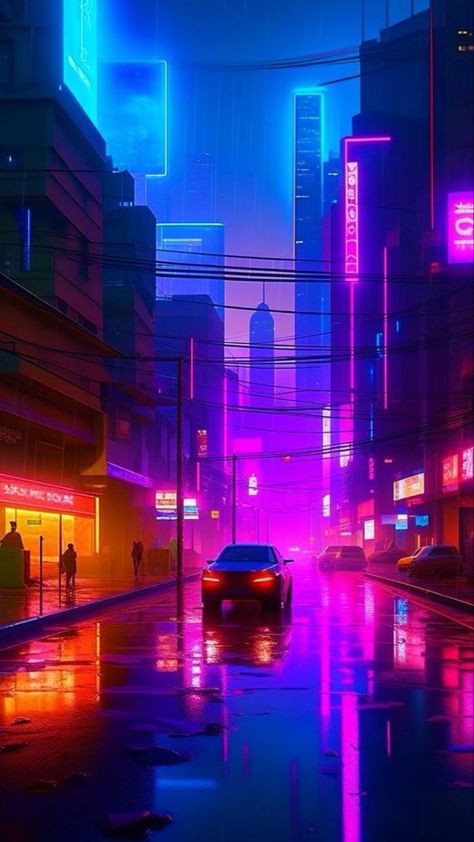 Freedom Wallpaper, Neon Cyberpunk Aesthetic, Cyberpunk Car, Wallpaper City, Neon Cyberpunk, Cityscape Wallpaper, Neon Noir, Rain Wallpapers, Anime City