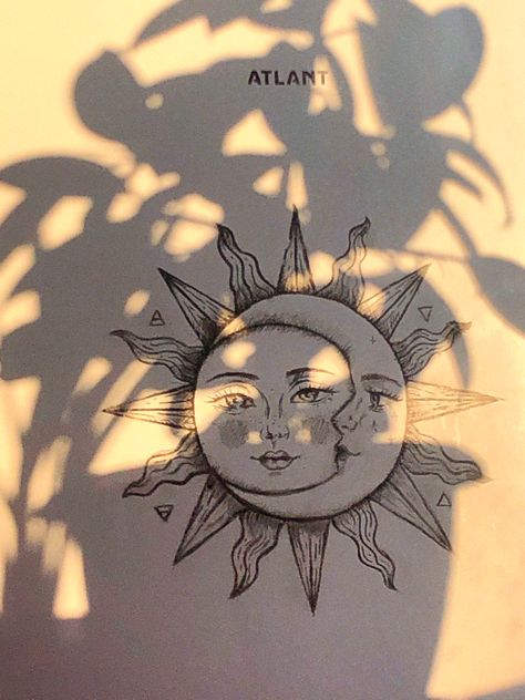 Celestial Drawings Sun Moon, The Sun As A Person Art, Sun And Moon Face Drawing, Half Sun Half Moon Drawing, Half Sun Half Moon Painting, Sun And Moon Art Drawings, Sun And Moon Drawing Simple, Moon And Sun Love, Sun And Moon Sketch