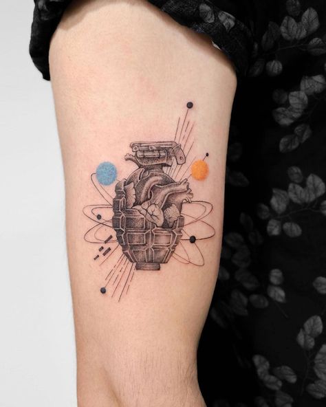 Heart Bomb Abstract tattoo Nuclear Explosion Tattoo, Nuclear Tattoo, Explosion Tattoo, Head Explosion, Bomb Tattoo, Nuclear Explosion, Abstract Tattoos, Abstract Tattoo Designs, Coffee Tattoos