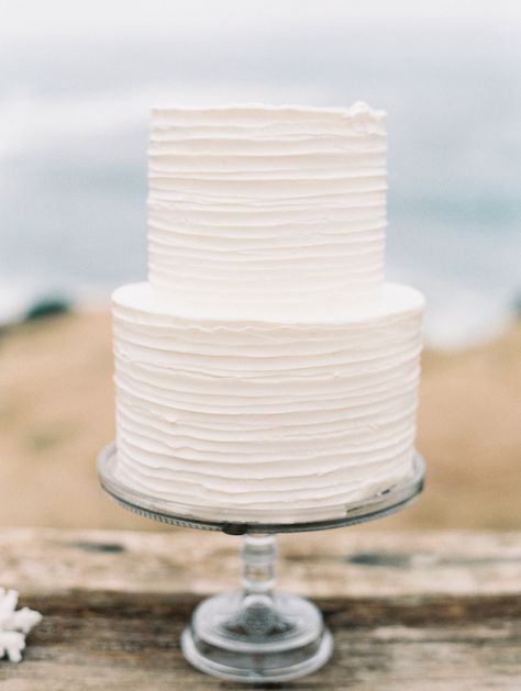 Plain Wedding Cakes, Wedding Cake Two Tier, Simple White Wedding Cake, Simple White Wedding, Wedding Cake Simple Elegant, 2 Tier Wedding Cakes, Textured Wedding Cakes, Bridal Cake, Ruffle Wedding Cake