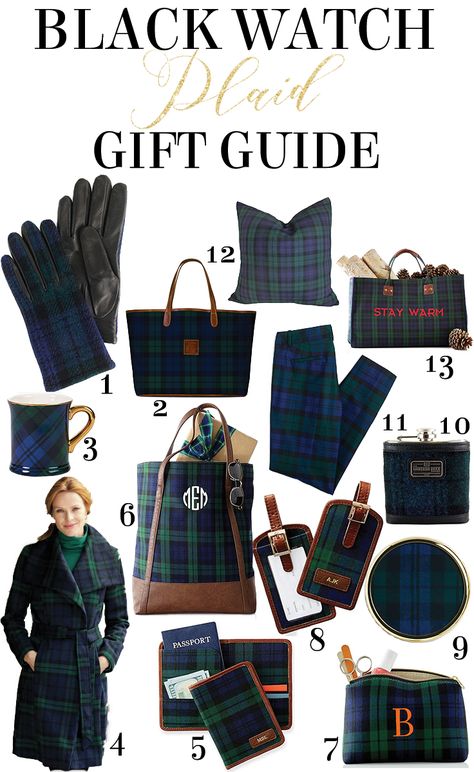 Black Watch Plaid Gift Guide Black Watch Plaid, Modern Decor Ideas, Black Watch Tartan, Tartan Christmas, Deep Autumn, Porto Rico, Scottish Plaid, Deep Winter, Scottish Tartans