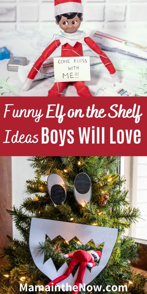 Elf On The Shelf With Christmas Tree, Elf Decorating Christmas Tree, Rlf On The Shelf Ideas For Kids For Boys, Elfie Ideas Christmas Elf, Elf On The Shelf Tricks, Elf Ideas Easy, Elf Kit, Hygge Christmas, Awesome Elf On The Shelf Ideas