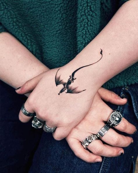 Dragon Tattoo On Hand For Women, Pretty Dragon Tattoo For Women, Mini Dragon Tattoo For Women, I Am Free Tattoo, Dragon Shoulder Tattoo Women, Wrist Dragon Tattoo, Dragon Forearm Tattoo Women, Hand Dragon Tattoo, Small Dragon Tattoo For Women