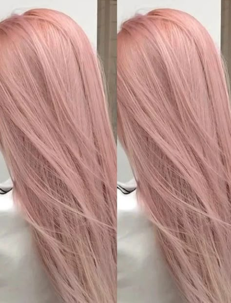 Milky Pink Hair Color, Milk Pink Hair, Light Pink Hair Aesthetic, Smoky Pink Hair, Milky Pink Hair, Korean Pink Hair, Outfits With Pink Hair, Light Pink Hair Pastel, Beige Pink Hair