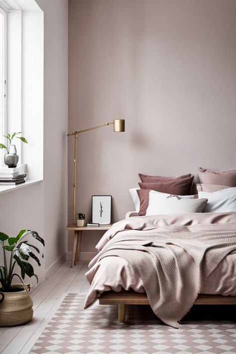 [PaidLink] 10 Impressive Neutral Minimalist Bedroom Modern Tricks You've Never Considered At Once #neutralminimalistbedroommodern Dusty Pink And White Bedding, Bedroom Dusty Rose, Pink Beige Bedroom, Neutral Pink Bedroom, Dusty Pink Room, Pink Pastel Bedroom, Pink Modern Bedroom, Modern Pastel Bedroom, Pale Pink Bedroom