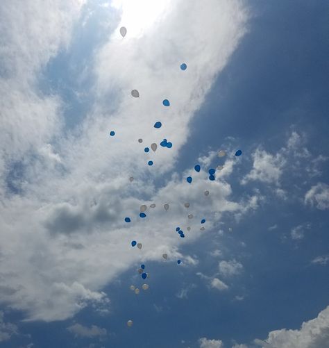 LMS balloon launch. RIP Balloon Release, Scenery Wallpaper, Travel Aesthetic, Balloons, Blue And White, Photography, Travel, Quick Saves