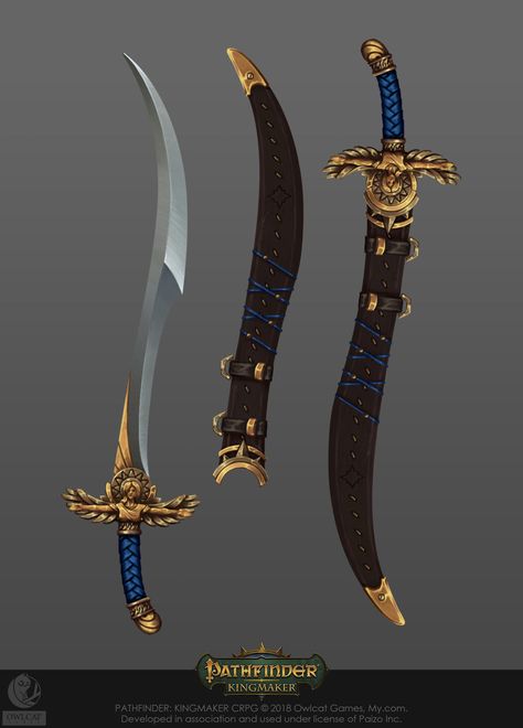 Magic Scimitar, Scimitar Fantasy, Scimitar Dnd, Curved Swords, Fantasy Items, Dnd Dragons, D D Items, Dnd Items, Pathfinder Rpg