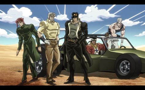 Crusader Wallpaper, Jojo Stardust Crusaders, Car Poses, Stardust Crusaders, Joseph Joestar, Stuck At Home, Jotaro Kujo, Jojo Anime, Psychological Thrillers