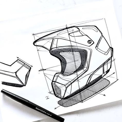 Draw a helmet Bike Helmet Drawing, Helmet Sketch, Motorcross Helmet, Sketch Quotes, Helmet Drawing, Product Sketch, Design Sketching, Bike Sketch, Object Drawing