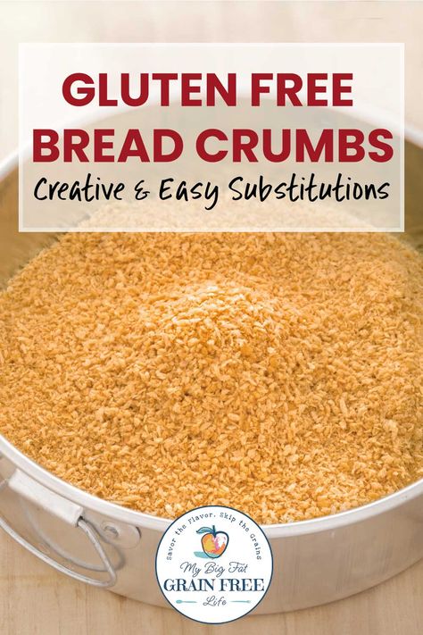 Gluten free bread crumbs don't have to be boring or tasteless! There are many things you can use to substitute bread crumbs. Grain Free Bread Recipe, Substitute For Bread Crumbs, Health Benefits Of Figs, Vegetarian Patty, Gluten Free Panko, Grain Free Bread, Gluten Free Pretzels, Gluten Free Waffles, Gluten Free Bread Crumbs