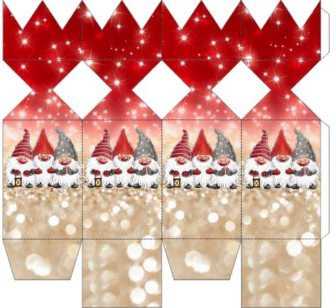 Christmas Svg Free, Treat Box Template, Paper Box Template, Printable Box, Dollhouse Christmas, Gift Box Template, Treat Box, Christmas Crackers, 3d Christmas