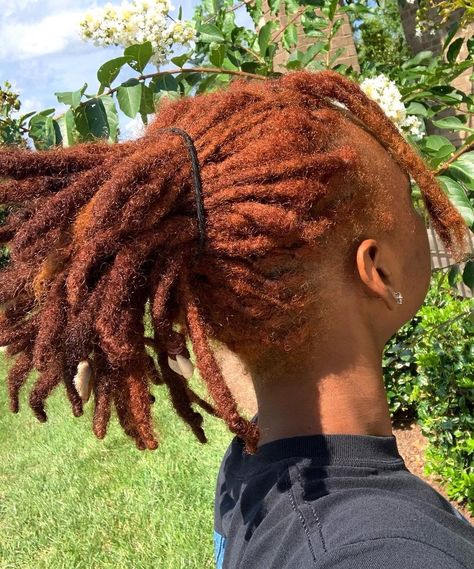 Orange Locs Men, Ginger Locs Men, Dye Dreads, Ginger Dreadlocks, Orange Locs, Color Locs, Ginger Locs, Locs Short, Hairstyles Locs