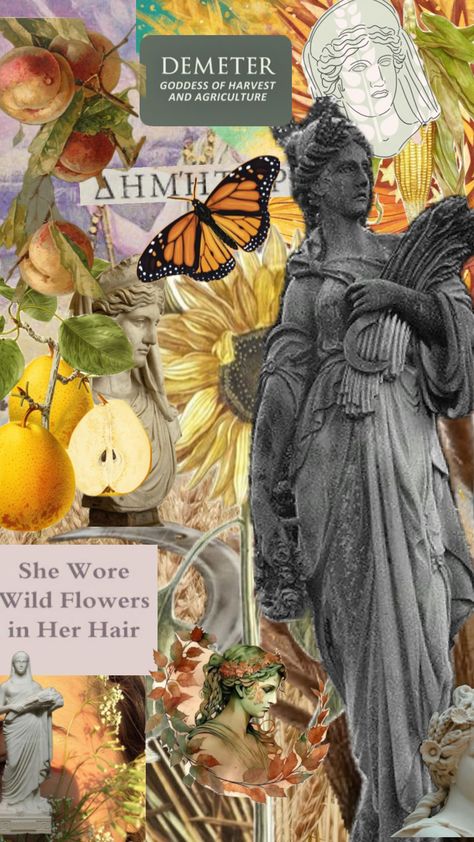 #demeter #greekgoddess #demetergoddess #greekmythology #greek Magic Spells, Greek Goddess, Greek Mythology, Her Hair, Wild Flowers, Flowers