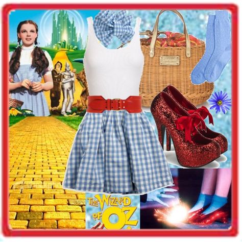 "The Modern Dorothy" by pink-tink on Polyvore  @DeLina Luna Wizard Of Oz Dorothy Costume, Dorothy Halloween Costume, Summer Costume, Dorothy Costume, Character Inspired Outfits, Diy Halloween Costumes Easy, Diy Halloween Costumes, Diy Halloween, Halloween Diy