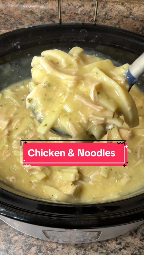 Chicken And Noodles Recipes, Crock Chicken, Crockpot Chicken Noodle Soup Recipes, Carman Wilken, Oatmeal Blueberry, Crockpot Soups, Crockpot Chicken And Noodles, Okra Recipe, Chicken Noodle Soup Crock Pot