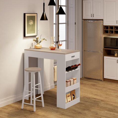 Mini Kitchen Table Small Spaces, Narrow Kitchen Table Small Spaces, Apartment Small Dining Area, Tea Room Ideas Small Spaces, Mini Bar Table, Living Room Relaxing, Kitchen Table Small Space, Small Breakfast Bar, Small Bar Table