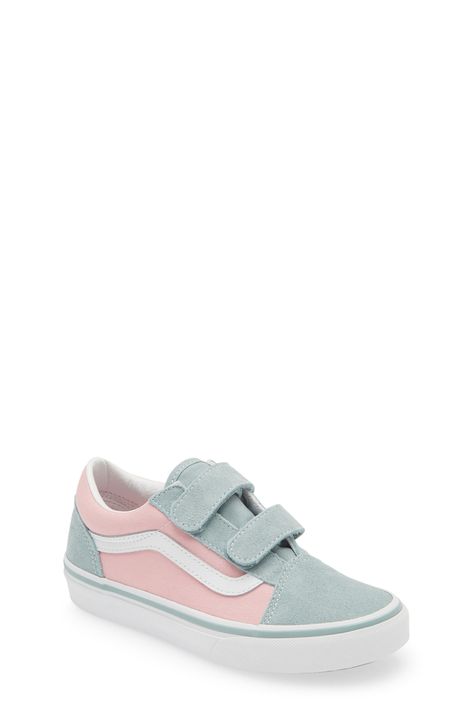 Vans Kids' Old Skool V Sneaker available at #Nordstrom Vans Kids, Walker Shoes, Baby Walker, Classic Sneakers, Vans Old Skool, Side Stripe, Old Skool, Vans Old Skool Sneaker, Size 13