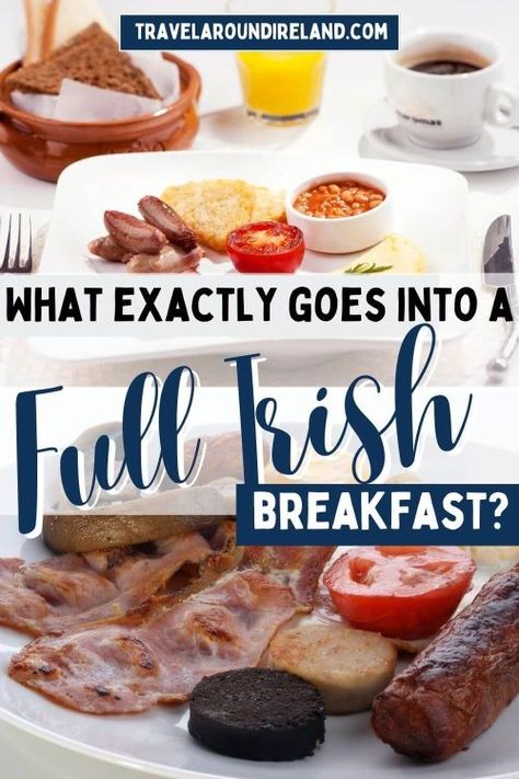 Traditional Irish Breakfast: What Is It and Where Did It Come From? Irish Breakfast Recipes, Irish Fries, Ulster Fry, Traditional Irish Breakfast, Breakfast Beans, Full Irish Breakfast, Irish Cuisine, Irish Butter, Irish Breakfast