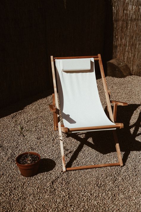 Mediterranean Outdoor Decor, France Vibes, Outdoor Sling Chair, Modern Storage Bench, Mediterranean Vibes, Stone Patio, Hotel Project, Backyard Inspo, Sling Chair