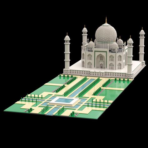 Taj Mahal with gardens | DeepShen | Flickr Taj Mahal Model, Springfield Tapped Out, Ram Leela, Resort Interior Design, Paper Buildings, Architect Student, Resort Interior, Lego Buildings, Makeup Eyebrows