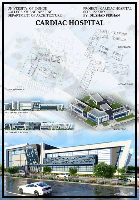 Hospital Project Architecture, Hospital Design Architecture Concept, Hospital Design Architecture Concept Projects, Hospital Architecture Concept, Modern Hospital Design, Hospital Architecture Design, Architecture Facts, Hospital Plan, Hospital Concept