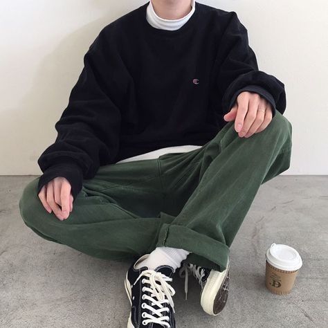 themes - kim namjoon - Wattpad Goth Outfit, Guy Fits, Boy Fits, Look Retro, Mens Outfit Inspiration, Mens Fashion Streetwear, Streetwear Men Outfits, Men Fashion Casual Outfits, Mode Inspo