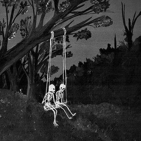 midnight swing Image Halloween, Wal Art, 다크 판타지, Skeleton Art, A Skeleton, Spooky Scary, Wow Art, Halloween Wallpaper, Skull Art