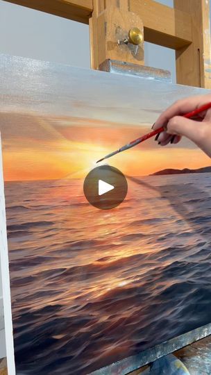 Canadian Art, Acrylic Painting Techniques, Sunset Painting, Ocean Art, Photo Reference, Realism, Creative Work, Painting Techniques, Acrylic Painting