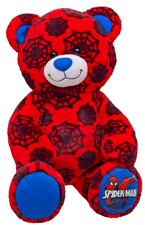 Spiderman Room, All Spiderman, Custom Teddy Bear, Spiderman Gifts, Spiderman Theme, Spiderman Birthday, Cute Stuffed Animals, Spiderman Art, Bear Stuffed Animal