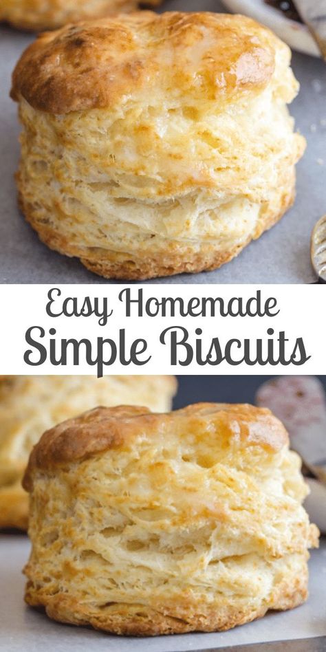 Simple Biscuits, Gravy Chicken, Easy Homemade Biscuits, Homemade Biscuits Recipe, Easy Biscuit Recipe, Biscuit Bread, Biscuit Rolls, Biscuits Easy, Biscuits Recipe