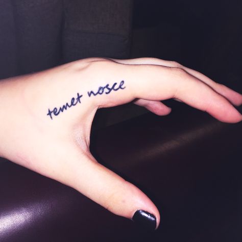 temet nosce -- know thyself Temet Nosce Tattoo, Temet Nosce, Greek Tattoo, Ink Inspiration, Greek Tattoos, Know Thyself, Ink Ideas, I Tattoo, Cool Tattoos