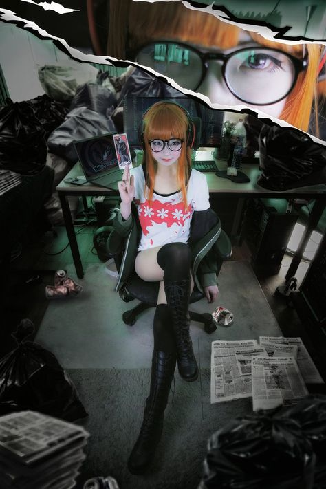 Image Yoshida Cosplay, Futaba Cosplay, Shao Jun, Persona 5 Cosplay, Futaba Sakura, Persona 5 Anime, Sakura Cosplay, Cosplay Inspiration, Persona Series