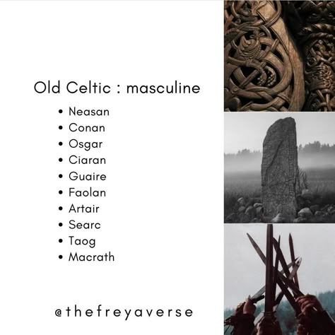 Old Celtic Names, Druid Names, Dnd Names, Celtic Names, Oc Names, Fantasy Story Ideas, Fantasy Character Names, Best Character Names, Fantasy Names