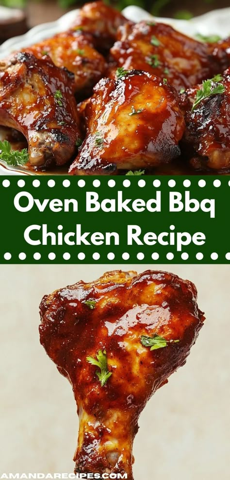 Searching for a crowd-pleasing dish? This Oven Baked BBQ Chicken Recipe delivers mouthwatering taste with easy steps. Ideal for family dinner nights, it’s a delicious way to enjoy quality time around the table. Oven Dinner Recipes Easy, Oven Baked Barbeque Chicken, Bbq Chicken Bake, Dinner Ideas For Parties, Baked Barbeque Chicken, Chicken Bake Recipes, Oven Barbecue Chicken, Baked Bbq Chicken Recipes, Oven Bbq Chicken