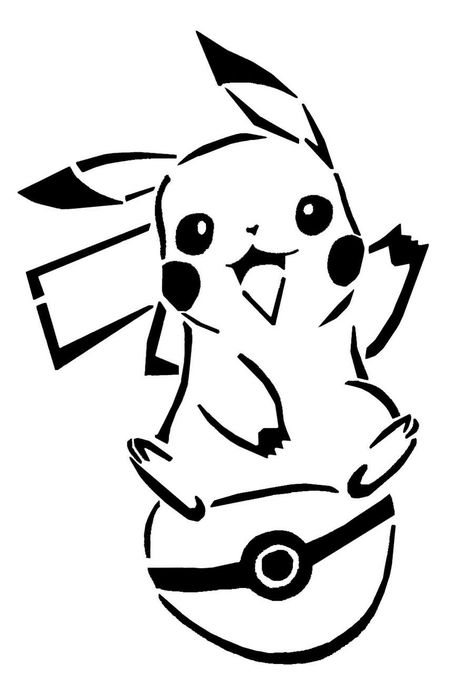 Pikachu Tattoo, Pikachu Pikachu, Idee Cricut, Pokemon Tattoo, Pumpkin Stencil, Stencil Art, Tattoo Stencils, Window Decals, Pokemon Art