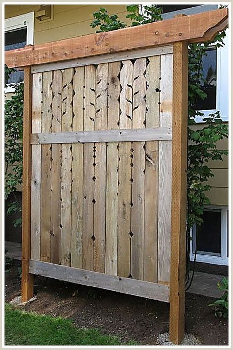 Outdoor Privacy Screens - Visit Amazon.com to get the best designs. Cedar Art, Outdoor Privacy Screens, Fence Privacy, Affordable Backyard Ideas, Privacy Fence Panels, Small Pergola, Cheap Landscaping Ideas, Wood Fences, Privacy Wall