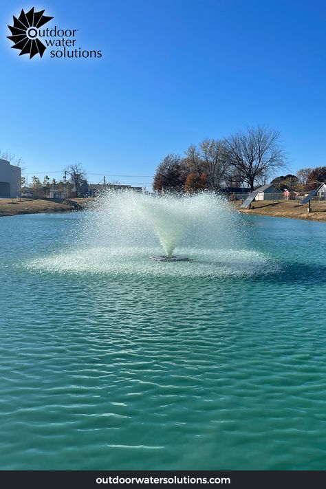 ✨Enhance your pond's beauty with a stunning fountain from Outdoor Water Solutions. 💦Our fountains not only look amazing, but also provide essential aeration for a healthier pond ecosystem! #Aeration #OutdoorWaterSolutions #PondMaintenance #PondFountains #fountains Pond Ecosystem, Solar Pond, Solar Powered Fountain, Pond Maintenance, Lake Dock, Solar Fountain, Pond Fountains, Fountain Feature, Water Effect