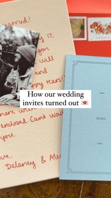 Vintage, interiors & personal style | Delaney on Instagram: "These are our wedding invites that I designed and then had printed through @lcipaper! Honestly they turned out exactly as I hoped and that really cannot be said about a lot of my projects lol. I ordered the invite cards, rsvp cards, envelopes and liners through LCI and everything (including the photos I had printed at a local camera store) ended up being less than $350 for 100 invites. Was pleasantly surprised at how nice the digital p Rsvp Card, Personal Style, Our Wedding, Wedding Invitations, Turn Ons, Instagram, Design