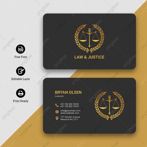 Lawyer Visiting Card Design, Lawyer Business Card, Lawyer Logo, Photography Business Cards Template, Construction Business Cards, Company Business Cards, Business Cards Photography, Qr Code Business Card, Business Cards Simple