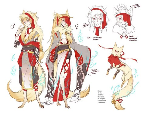 Kitsune Character, Kitsune Oc, Kitsune Fox, Oc Inspiration, Anime Animals, Fox Art, Character Design Ideas, Monster Girls, Dnd Characters