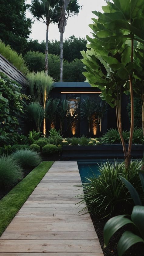 Minimalist Pool Landscaping, Fl Landscaping Front Yards, Front Of House Landscape Ideas Florida, Miami Landscaping Front Yards, Phoenix Landscaping Ideas, Front Yard Landscaping Ideas On A Budget, California Front Yard Landscaping Ideas, South Florida Landscaping Ideas, Minimalist Backyard