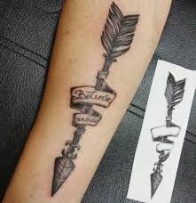 Arrow With Ribbon Tattoo, Tattoo Arrows, Indian Arrow Tattoo, Arrow Head Tattoos, Women Tattoos Ideas, Mens Arrow Tattoo, Arrow Forearm Tattoo, Antler Tattoos, Arrow Tattoos For Women