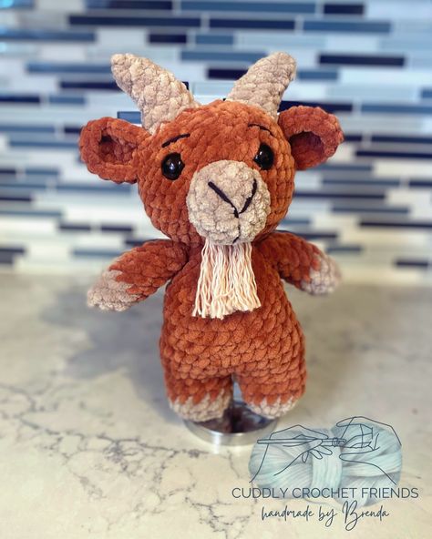 I completed this custom order for a customer who wanted to give it to her sister for graduation. Her sister is planning to become a veterinarian and loves goats! 🐐 Such a fun gift idea for a graduate! Congratulations to all of the 2024 graduates! Pattern by @madelinemaeco Yarn: Chenille Home Slim Eyes: 16 mm Slim Eyes, Crocheted Goat Free Pattern, Crocheted Goat, Crocheted Goat Pattern, Free Crochet Goat Amigurumi, Goat Amigurumi, Becoming A Veterinarian, Crochet Friends, Veterinarian