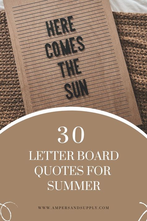 A roundup of 30 cute letter board quotes for summer. Great ideas for what to put on your letter board this summer. Letterboard Ideas Summer, Felt Sign Quotes, Summer Felt Board Quotes Funny, Sunshine Letter Board Quotes, June Letterboard Quotes Funny, Beach Letter Board Quotes, Summer Word Board Quotes, End Of Summer Letter Board Quotes, August Letterboard