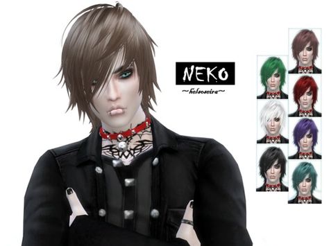 Sims 4 Cc Goth Hair Male, Toyger Kitten, Punk Crop Top, Sims 4 Cc Goth, Goth Male, Kawaii Sweater, Emo Men, Pelo Sims, Steampunk Dress