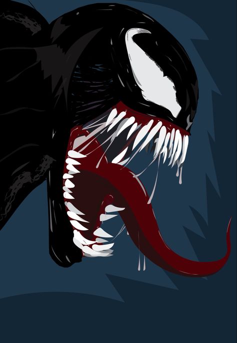 Venom Painting Easy, Venom Painting, Venom Illustration, Colored Pencil Artwork Ideas, Venom Movie, Marvel Wallpapers, Venom Art, Canvas Art Quotes, Colored Pencil Artwork