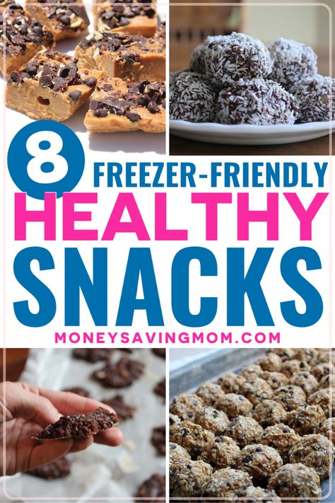 Snacks That Freeze Well, Freezable Healthy Snacks, Healthy Freezable Snacks, Make Ahead School Snacks, Healthy Snacks Freezable, Protein Freezer Snacks, Make Ahead Freezer Snacks, Noom Friendly Snacks, Make Ahead Snacks To Freeze