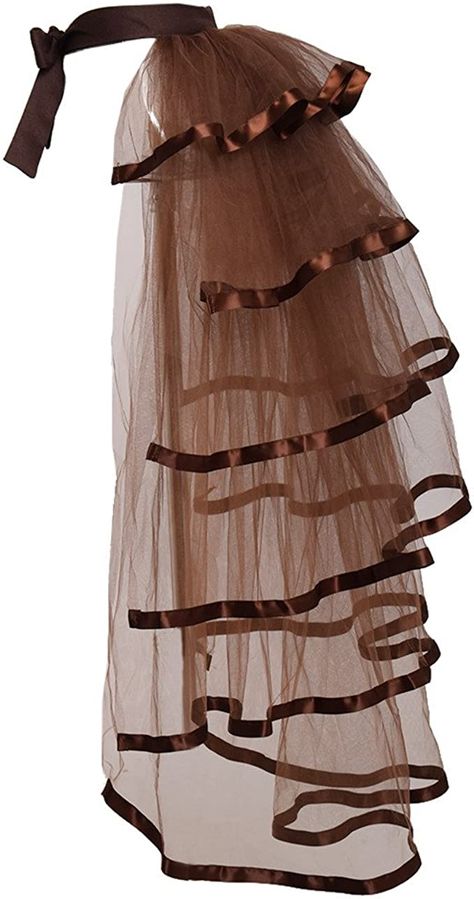 Amazon.com: GRACEART Victorian Steampunk Tie-on Bustle Skirt Tutu Belt Lace Underskirt 105cm length : Clothing, Shoes & Jewelry Pioneer Woman Dress, Steampunk Bustle Skirt, Victorian Steampunk Costume, Victorian Steampunk Fashion, Grey Tulle Skirt, Steampunk Belt, Steampunk Shoes, Rococo Dress, Brown Clothing